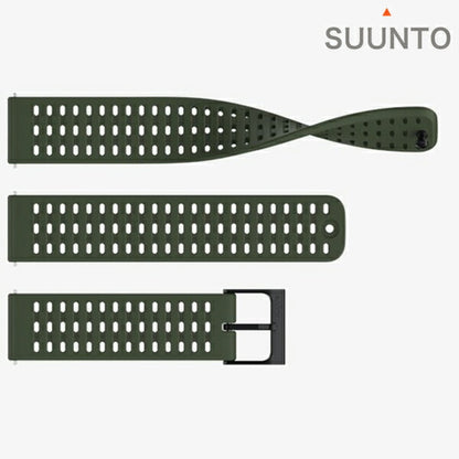 スント シリコンストラップ 時計ベルト 交換用ベルト ブランド メンズ レディース スントアクセサリー SUUNTO SS050851000 フォレストグリーン SS050851000