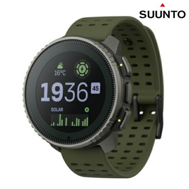 スント バーティカル チタニウム ソーラー フォレスト 充電式クオーツ スマートウォッチ メンズ レディース チタン SUUNTO SS050859000 カーキ 記念品 ギフト SS050859000