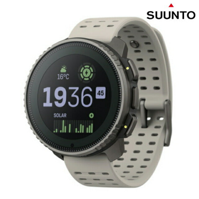 スント バーティカル チタニウム ソーラー サンド 充電式クオーツ スマートウォッチ メンズ レディース チタン SUUNTO SS050860000 ベージュ 記念品 ギフト SS050860000