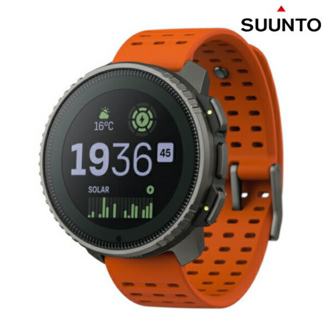 スント バーティカル チタニウム ソーラー キャニオン 充電式クオーツ スマートウォッチ メンズ レディース チタン SUUNTO SS050861000 オレンジ SS050861000