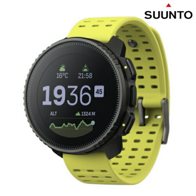 スント バーティカル ブラック ライム 充電式クオーツ スマートウォッチ メンズ レディース SUUNTO SS050864000 イエロー 記念品 プレゼント ギフト SS050864000