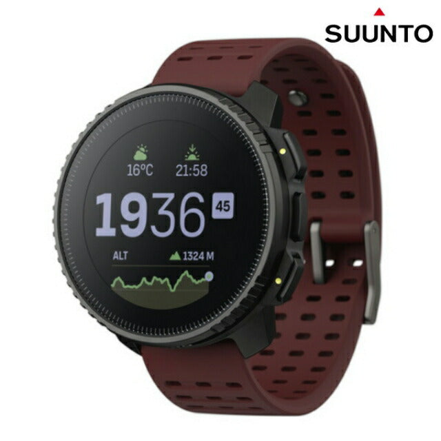 スント バーティカル ブラック ルビー 充電式クオーツ スマートウォッチ メンズ レディース SUUNTO SS050865000 ブラウン 記念品 プレゼント ギフト SS050865000