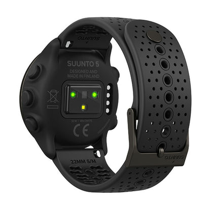 スント 5 ピーク スマートウォッチ メンズ レディース ランニング トライアスロン サイクリング SUUNTO SS050888000 デジタル オールブラック 黒 SS050888000