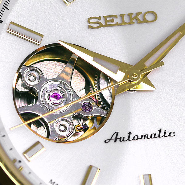 Seiko Mechanical Open Heart Made in Japan Automatic Ladies Watch SSDE008 SEIKO Seiko Selection Silver x Gold