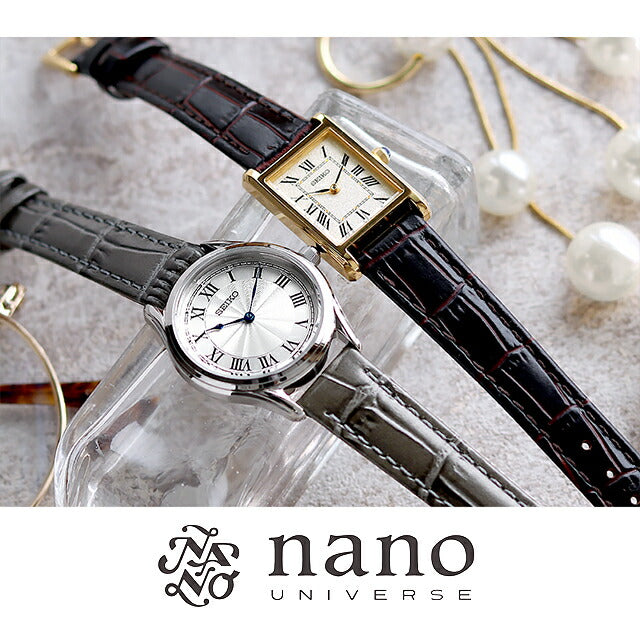 Seikoselette观看品牌Nano Universe Collaboration Collakoration Ladies Ladies皮带Seiko Seiko SSEH002模拟