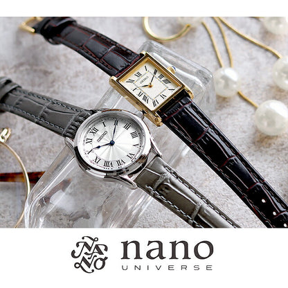 Seikoselette Watch Brand Nano Universe Collaboration Collaboration Collaboration Ladies Leather Belt SEIKO SSEH002 Analog