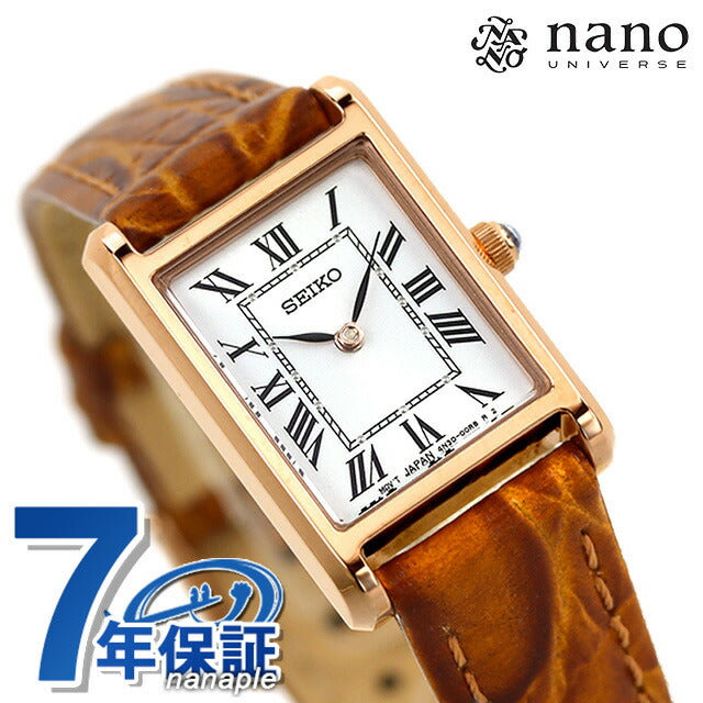 精子选择观看品牌Nano Universe Collaboration Collakoration女士女士皮带Seiko Seiko Sseh006 Analog