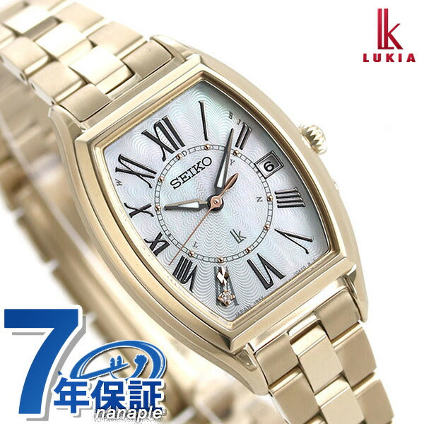 Seiko Rukia Titanium Solar Radio Ikeda Elizer Wearing Model SSQW046 SEIKO Lady Gold Ladies Watch Brand