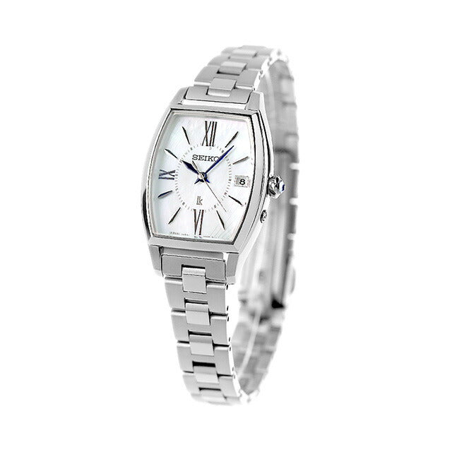 Seiko Rukia Solar Radio Watch Brand Ladies Titanium SEIKO SSQW071 Analog White Shell Made in White Japan