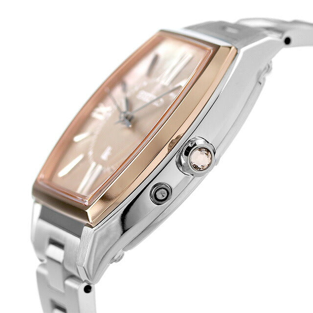 Seiko Rukia Solar Radio Watch Brand Ladies Titanium SEIKO SSQW072 Analog pink brown shell made in Japan