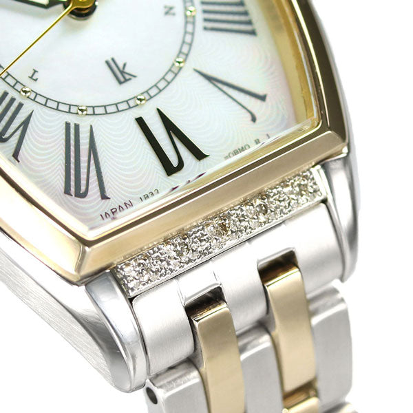 Seiko Rukia Lordy Diamond Lord Gold Solar Radio Watch Brand SSVW180 SEIKO White Shell Champagne Gold Ladies