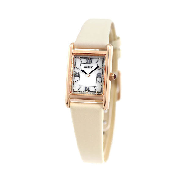 Seiko Limited Model Solar Ladies Watch Brand STPR076 SEIKO Seiko Selection White Leather Belt