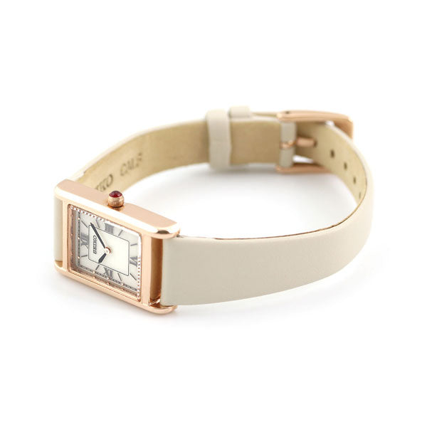 Seiko Limited Model Solar Ladies Watch Brand STPR076 SEIKO Seiko Selection White Leather Belt