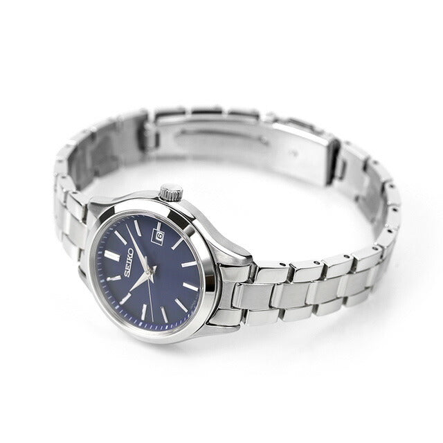 精工选择观看品牌太阳能女士精工SEIKO STPX095模拟海军在日本制造