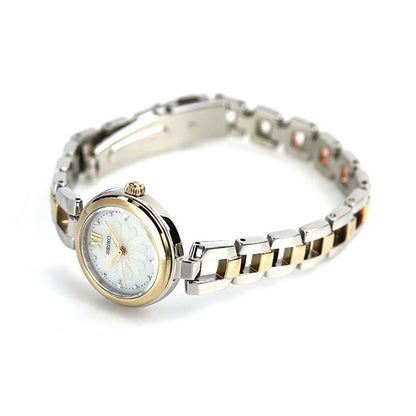 精工观看品牌Hinagiku Daisy Solar Ladies SWFA198 Seiko Silver Gold