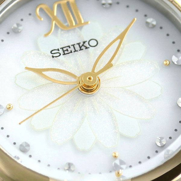 精工观看品牌Hinagiku Daisy Solar Ladies SWFA198 Seiko Silver Gold