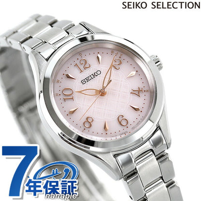 精工选择女士太阳能电台手表品牌SWFH117 Seiko Pink