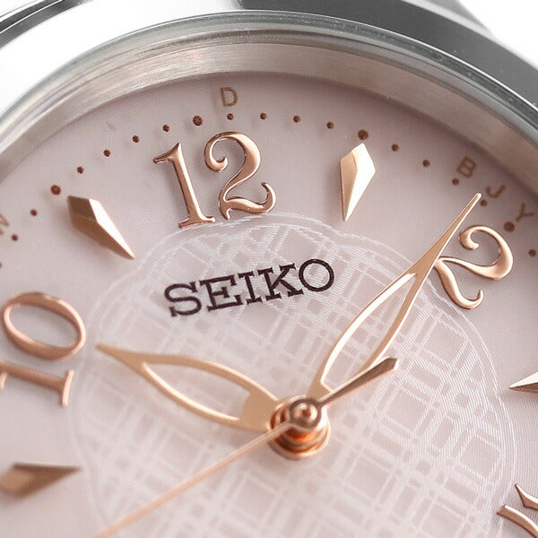 精工选择女士太阳能电台手表品牌SWFH117 Seiko Pink