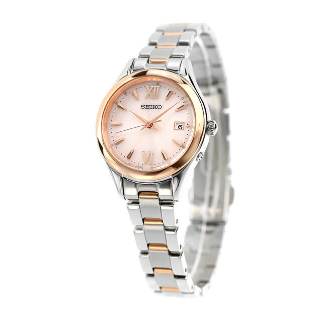 Seiko Selection Round Solar Radio Watch Brand Ladies Limited Model SEIKO SWFH132 Analog Pink Pink Gold