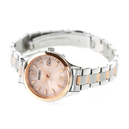 Seiko Selection Round Solar Radio Watch Brand Ladies Limited Model SEIKO SWFH132 Analog Pink Pink Gold