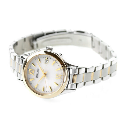 Seiko Selection Round Solar Radio Watch Brand Ladies Limited Model SEIKO SWFH134 Analog Silver Pink Gold