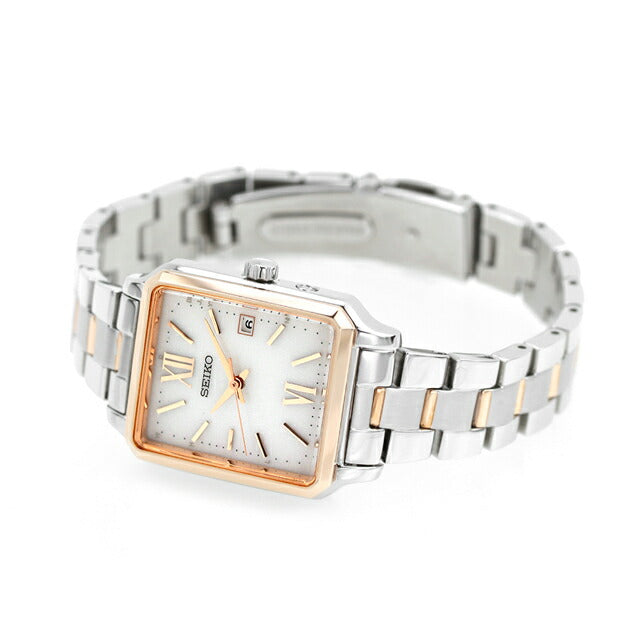 Seiko Selection Radio Solar Watch Brand Ladies Distribution Limited SEIKO SWFH140 Analog Silver Pink Gold