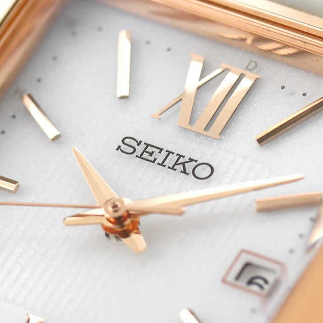 セイコーセレクション 電波ソーラー 腕時計 ブランド レディース 流通限定 SEIKO SWFH140 アナログ シルバー ピンクゴールド