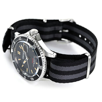 セイコー 限定モデル 日本製 ソーラー メンズ 腕時計 ブランド SZEV014 SEIKO ブラック グレー ナイロンベルト SZEV014