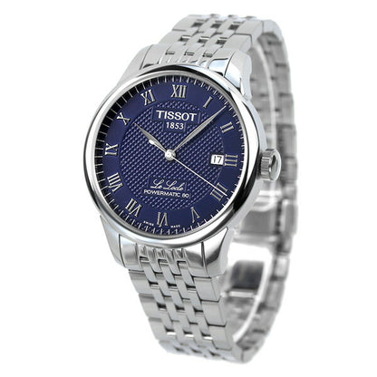 Tiso T-T-Classic Lockle Power Matic 80 Watch Brand Men 39.3mm Switzerland Automatic Wind T006.407.11.043.00 Blue T006407104300