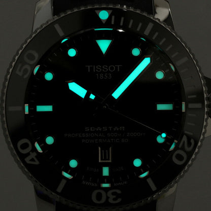 ティソ T-スポーツ シースター 2000 プロフェッショナル 腕時計 ブランド メンズ 46mm 自動巻き 機械式 T120.607.17.441.00 グレー ブラック T1206071744100