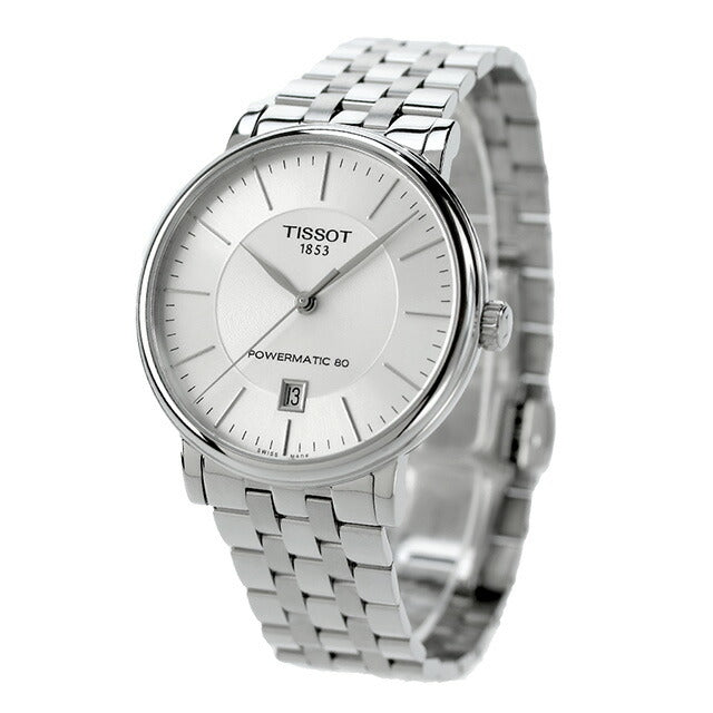 ティソ カーソン プレミアム パワーマティック 80 自動巻き 腕時計 ブランド メンズ TISSOT T122.407.11.031.00 アナログ シルバー スイス製 T1224071103100