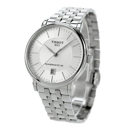 ティソ カーソン プレミアム パワーマティック 80 自動巻き 腕時計 ブランド メンズ TISSOT T122.407.11.031.00 アナログ シルバー スイス製 T1224071103100
