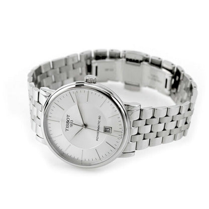 ティソ カーソン プレミアム パワーマティック 80 自動巻き 腕時計 ブランド メンズ TISSOT T122.407.11.031.00 アナログ シルバー スイス製 T1224071103100