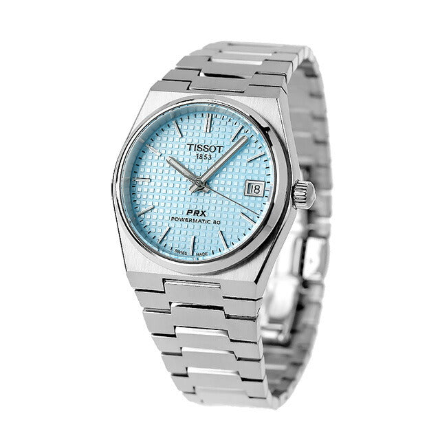 ティソ T-クラシック PRX POWERMATIC 80 自動巻き 腕時計 ブランド メンズ TISSOT T137.207.11.351.00 アナログ ライトブルー スイス製 T1372071135100