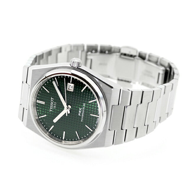 Tiso T-Classic Peel X Power Matic 80 Automatic Watch Brand Men T1374071109100 Made by analog Green Switzerland