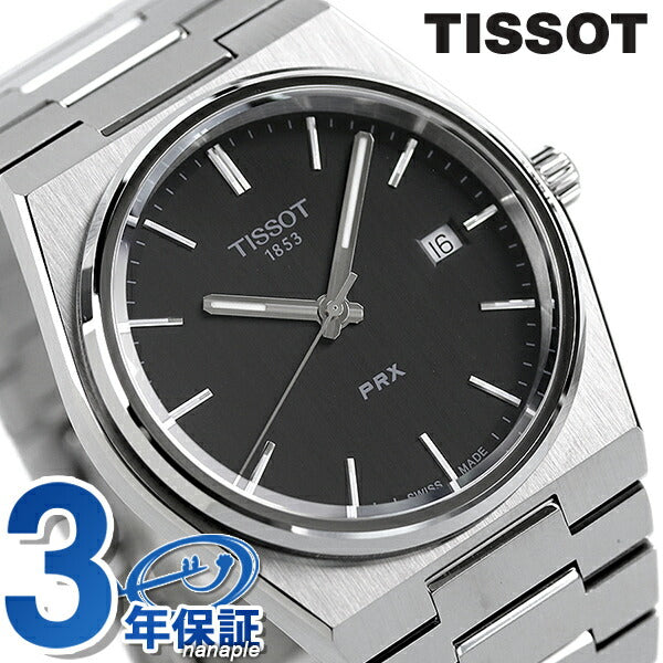 tiso prx t-classic梨X 40mm石英男性手表T137.410.11.051.00 PSSOT黑色T137410105100