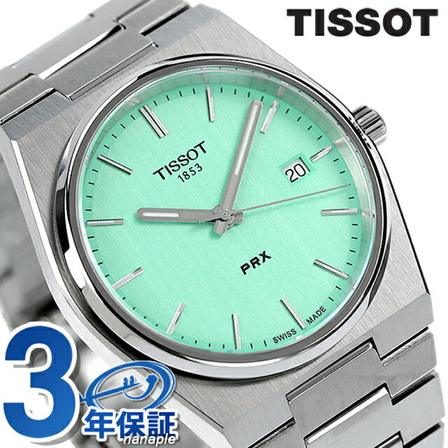 Tiso T-Classic Peel X Quartz Watch Men Tissot T137.410.11.091.01 Analog Light Green Switzerland T1374101109101