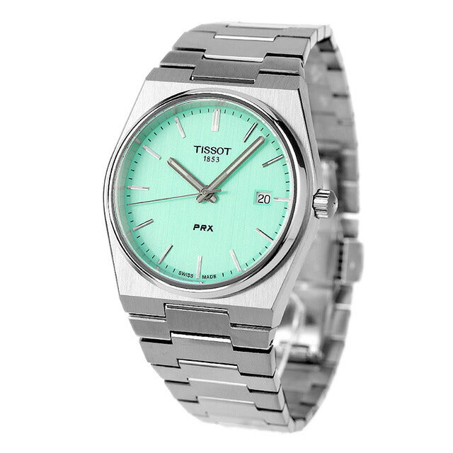 Tiso T-Classic Peel X Quartz Watch Men Tissot T137.410.11.091.01 Analog Light Green Switzerland T1374101109101