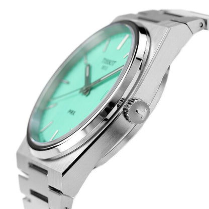 Tiso T-Classic Peel X Quartz Watch Men Tissot T137.410.11.091.01 Analog Light Green Switzerland T1374101109101