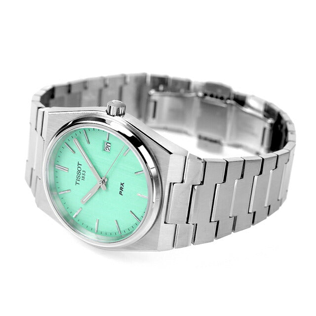 Tiso T-Classic Peel X Quartz Watch Men Tissot T137.410.11.091.01 Analog Light Green Switzerland T1374101109101