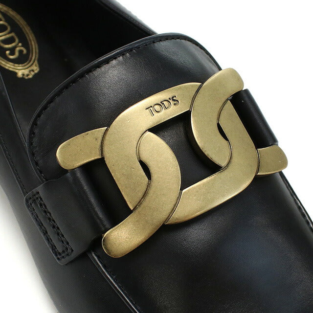 Tods Loafer Ladies品牌Tod的皮革意大利XXW79A0DD00黑鞋精选型号TODW79A0D00A