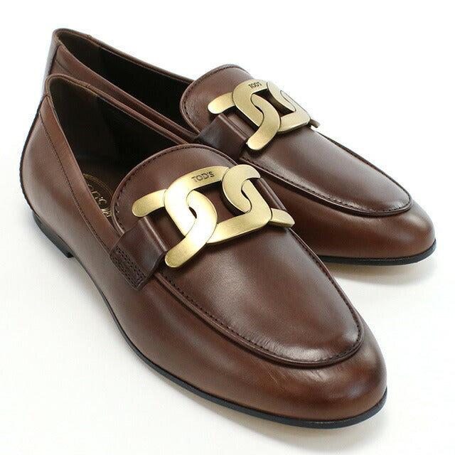 Tods Loafers Ladies品牌Tod的皮革意大利XXW79A0DD00棕色鞋选择TODW79A0DD00B