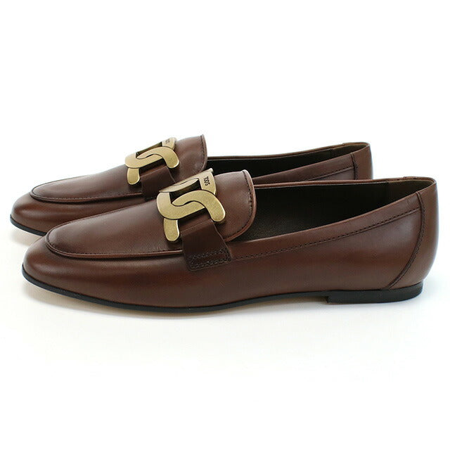 Tods Loafers Ladies品牌Tod的皮革意大利XXW79A0DD00棕色鞋选择TODW79A0DD00B