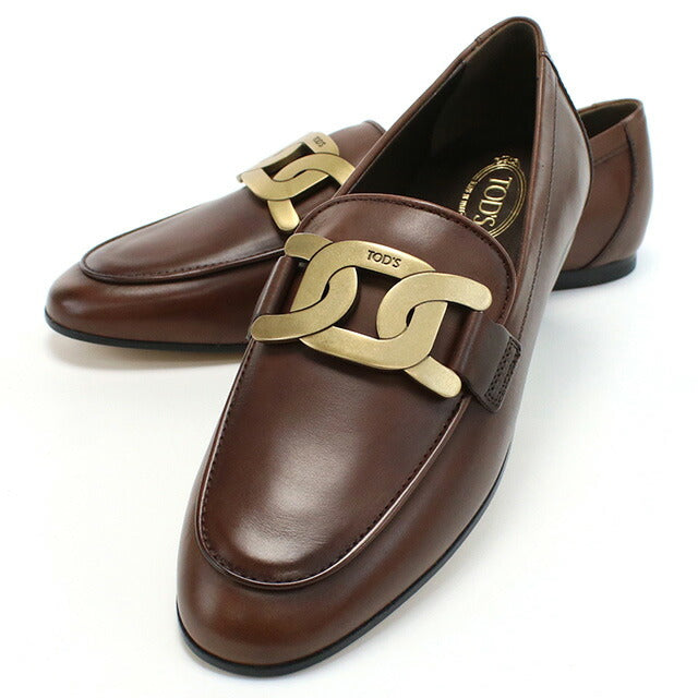 Tods Loafers Ladies品牌Tod的皮革意大利XXW79A0DD00棕色鞋选择TODW79A0DD00B