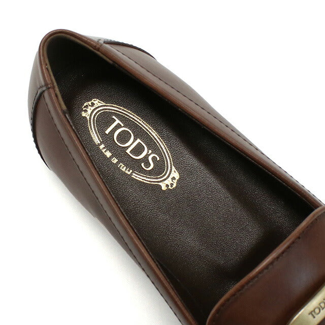 Tods Loafers Ladies品牌Tod的皮革意大利XXW79A0DD00棕色鞋选择TODW79A0DD00B