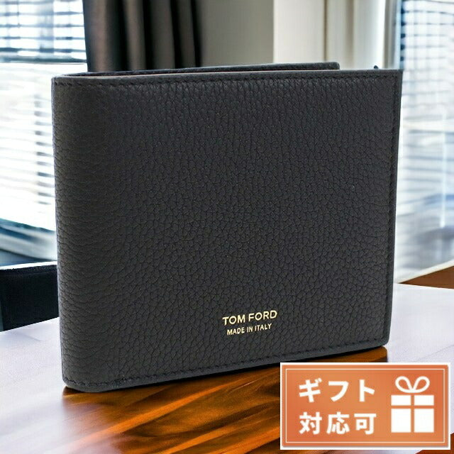 トムフォード 二つ折り財布 メンズ カーフ イタリア Y0228T ブラック 財布 TOFY0228T011