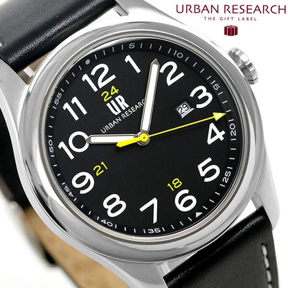 3 Hole Date Leather Belt Watch Brand UR001-01 Urban Research Men