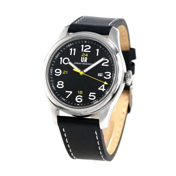 3 Hole Date Leather Belt Watch Brand UR001-01 Urban Research Men