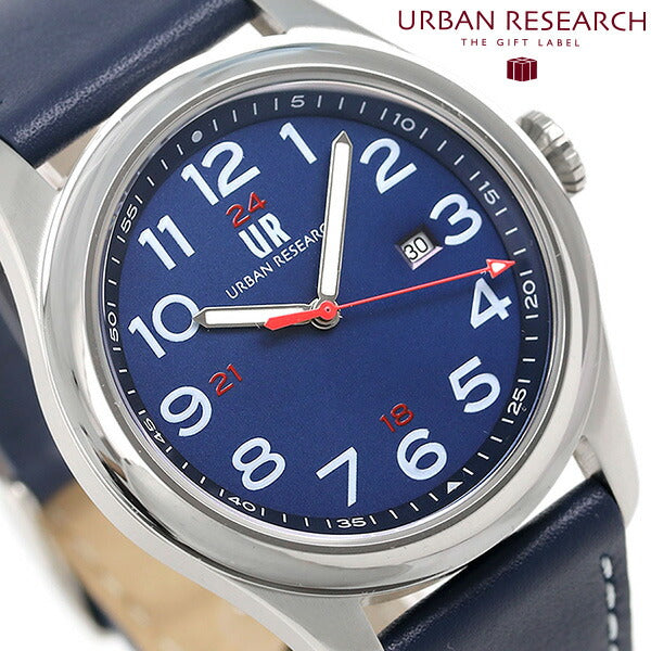 3 Hole Date Leather Belt Watch Brand UR001-02 Urban Research Men