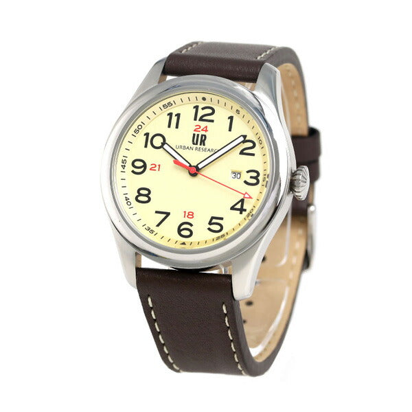 3 Hole Date Leather Belt Watch Brand UR001-03 Urban Research Men